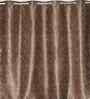 Brown Poleyster Camrin Leaves 7 Feet Semi Transperency Ring Top Door Curtains 2Pcs
