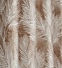 Brown Poleyster Camrin Leaves 9 Feet Semi Transperency Ring Top Long Door Curtains 2Pcs