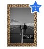 Brown Polysynthetic Wood Triangle Designed Photo Frames Wall Mount