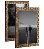 Brown Polysynthetic Wood Triangle Designed Photo Frames Wall Mount
