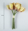 Brown Polyurethane Cymbedium Orchids Bunche Artificial Flowers