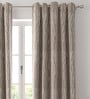 Brown Abstract Polyester 7 Ft Semisheer Eyelet Door Curtains (Set of 2)
