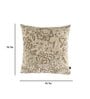 Brown Floral Polyester 16 x 16 Inches Cushion Cover