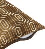 Brown Geometric Poly Viscose 16 x 16 Inches Cushion Covers (Set of 2)
