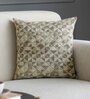 Brown Polyviscose Geometric 16x16 inches Cushion Cover