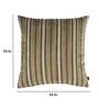 Brown Striped Poly Viscose 16 x 16 Inches Cushion Cover