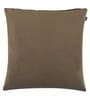 Brown Striped Poly Viscose 16 x 16 Inches Cushion Cover
