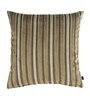 Brown Striped Poly Viscose 16 x 16 Inches Cushion Cover