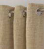 Brown Solid Polyester 7 Ft Blackout Eyelet Door Curtains (Set of 2)