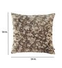 Brown Floral Poly Viscose 16 x 16 Inches Cushion Covers (Set of 2)
