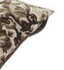 Brown Floral Poly Viscose 16 x 16 Inches Cushion Covers (Set of 2)