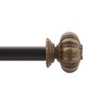 Brown Pomegranate Iron Expandable 1 Curtain Rod with Accessories ( 36 to 66 Inches)