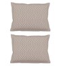 Brown Patterned 300TC Cotton 27 x 18 Inches Pillow Covers (Set of 2)