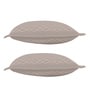 Brown Patterned 300TC Cotton 27 x 18 Inches Pillow Covers (Set of 2)