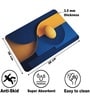 Blue Printed Rubber 22x14 Inches Anti Skid Bath Mat