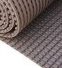 Brown PVC Plain Solid 24x16 Inches Antiskid Bath Mat