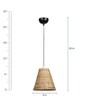 Lauren Brown Natural Fiber Hanging Light