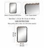 Brown Rectangle Metal Wall Hanging Mirror