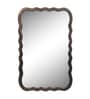Brown Rectangle Metal Wall Hanging Mirror