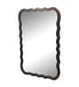 Brown Rectangle Metal Wall Hanging Mirror