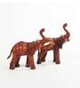 Brown Regzine Elephant Set Of 2 Figurine