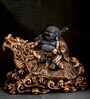 Brown Resin 12 Inch Dragon Buddha Idol