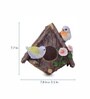 Brown Resin Bird House with 2 Birds