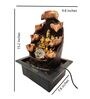 Brown Resin Shiv, Parvati And Ganesh Indoor Water Fountain