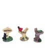 Brown Resin Trio Welcoming Trees Garden Figurines, Set of 3