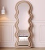 Brown Ripple Edge Floor Mirror (170 x 70) CM