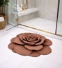 Brown Rose Rubber 26x27 Inches Anti Skid Bath Mat