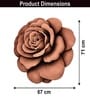 Brown Rose Rubber 26x27 Inches Anti Skid Bath Mat