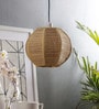 Brown Natural Fiber Single Hanging Lights