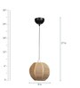 Brown Natural Fiber Single Hanging Lights