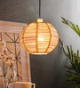 Brown Natural Fiber Single Hanging Lights