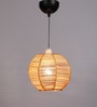 Brown Natural Fiber Single Hanging Lights