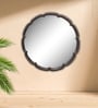 Brown Round Metal Wall Hanging Mirror