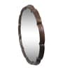 Brown Round Metal Wall Hanging Mirror