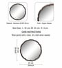Brown Round Metal Wall Hanging Mirror