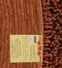 Brown Solid Cotton 35x35 Inches AntiSkid Bath Mat