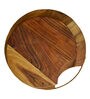 Double Layered Round Brown 15 Inch MDF Appetizer Platter
