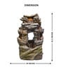 Multi Layered Brown Sand Stone Indoor Water Fountain