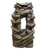 Threeway Waterfall Brown Sand Stone Indoor Water Fountain