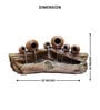 6 Pots Brown Sand Stone Indoor Water Fountain