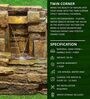 Twin Corner Brown Sand Stone Indoor Water Fountain