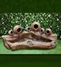 6 Pots Brown Sand Stone Indoor Water Fountain
