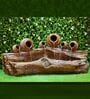 6 Pots Brown Sand Stone Indoor Water Fountain