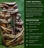 Threeway Waterfall Brown Sand Stone Indoor Water Fountain
