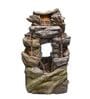 Multi Layered Brown Sand Stone Indoor Water Fountain