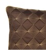Brown Satin Abstract 16x16 inches Cushion Covers (Pack of 2)